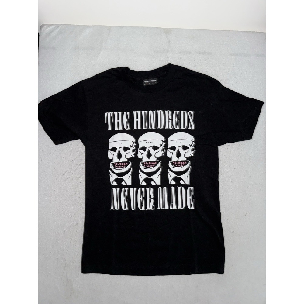 The Hundreds x NEVER MADE Skulls T-Shirt Black Skate Graphic Mens M